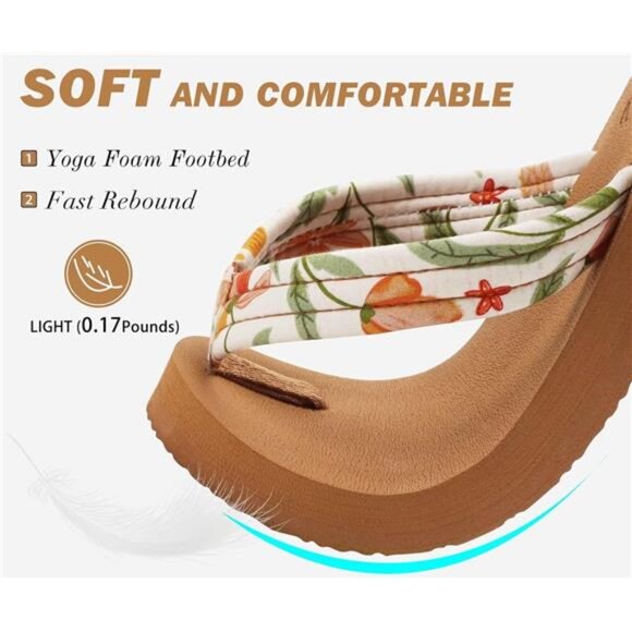 Womens Arch Support Flip Flops Ladies Comfort Lightweight Soft Yoga Mat - Picture 3 of 7